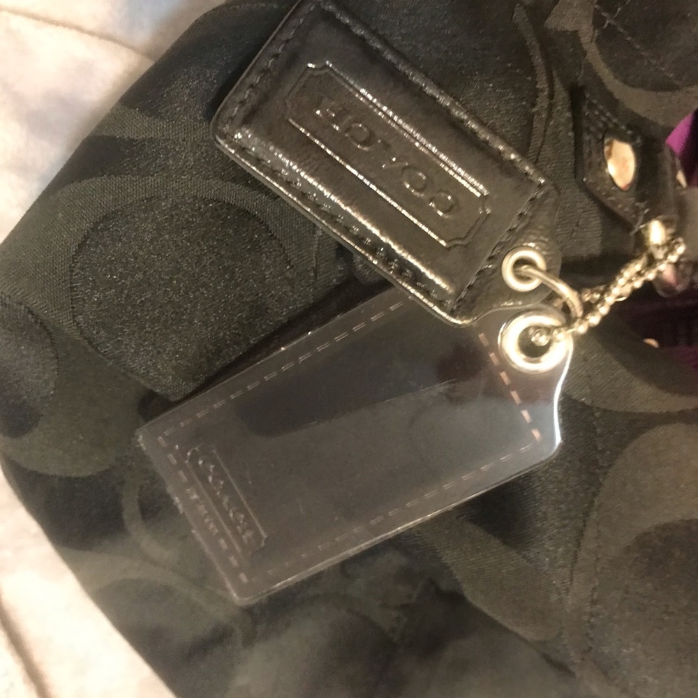 Coach Poppy Signature Black Tote Handbag - Picture 4 of 12